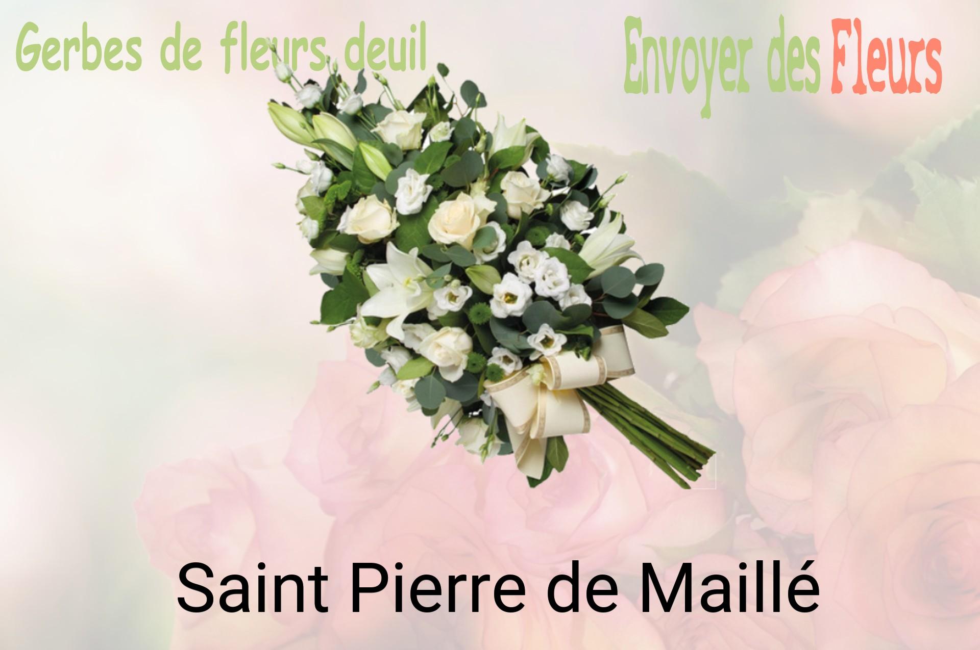 Gerbe de fleurs de deuil livrée à Saint-Pierre-de-Maillé